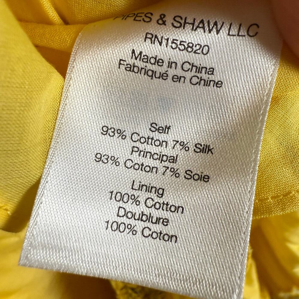 Veronica Beard Virginia Sun Yellow One Shoulder Floral Tiered Maxi Dress Size 16 - Picture 15 of 16